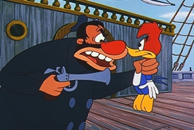 Screenshots from the 1957 Walter Lantz cartoon Dopey Dick the Pink Whale