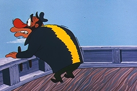 Screenshots from the 1957 Walter Lantz cartoon Dopey Dick the Pink Whale