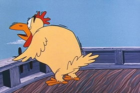 Screenshots from the 1957 Walter Lantz cartoon Dopey Dick the Pink Whale