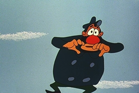 Screenshots from the 1957 Walter Lantz cartoon Dopey Dick the Pink Whale