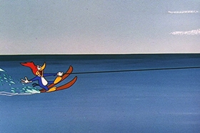 Screenshots from the 1957 Walter Lantz cartoon Dopey Dick the Pink Whale