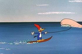 Screenshots from the 1957 Walter Lantz cartoon Dopey Dick the Pink Whale