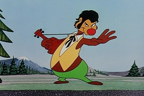 Screenshots from the 1957 Walter Lantz cartoon Fodder and Son