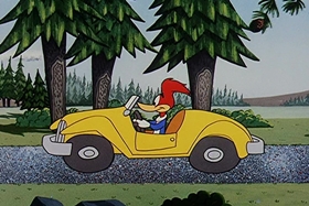 Screenshots from the 1957 Walter Lantz cartoon Fodder and Son