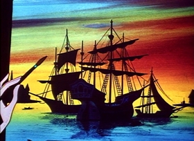 Screenshots from the 1957 Disney cartoon The Truth About Mother Goose