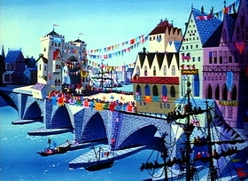 Screenshots from the 1957 Disney cartoon The Truth About Mother Goose