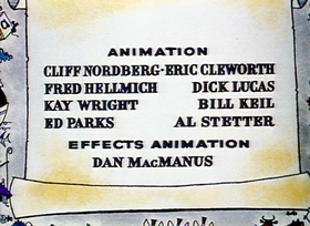 Screenshots from the 1957 Disney cartoon The Truth About Mother Goose