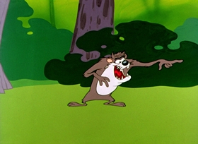 Screenshots from the 1957 Warner Bros. cartoon Bedevilled Rabbit
