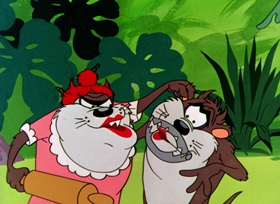 Screenshots from the 1957 Warner Bros. cartoon Bedevilled Rabbit