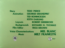 Screenshots from the 1957 Warner Bros. cartoon Bedevilled Rabbit