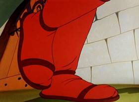 Screenshots from the 1957 Warner Bros. cartoon Tweety and the Beanstalk