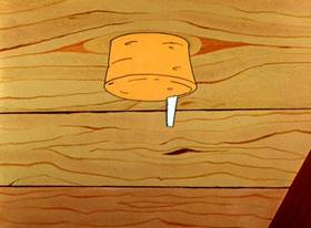 Screenshots from the 1957 Warner Bros. cartoon Tweety and the Beanstalk