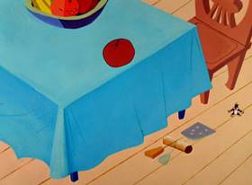 Screenshots from the 1957 Warner Bros. cartoon Tweety and the Beanstalk