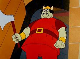 Screenshots from the 1957 Warner Bros. cartoon Tweety and the Beanstalk