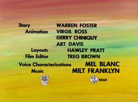 Screenshots from the 1957 Warner Bros. cartoon Tweety and the Beanstalk