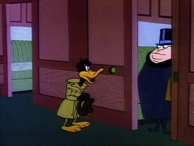 Screenshots from the 1957 Warner Bros. cartoon Boston Quackie