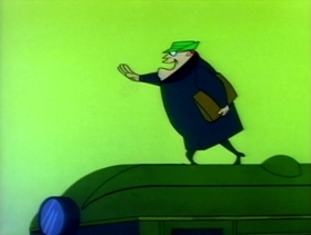 Screenshots from the 1957 Warner Bros. cartoon Boston Quackie
