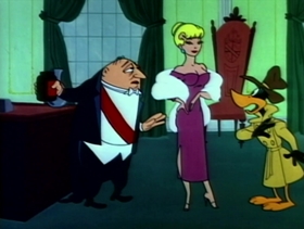 Screenshots from the 1957 Warner Bros. cartoon Boston Quackie