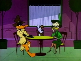 Screenshots from the 1957 Warner Bros. cartoon Boston Quackie