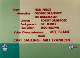 Screenshots from the 1957 Warner Bros. cartoon Mouse-Taken Identity