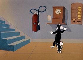 Screenshots from the 1957 Warner Bros. cartoon Mouse-Taken Identity