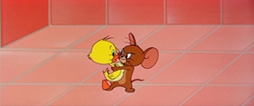 Screenshots from the 1958 MGM cartoon Happy Go Ducky