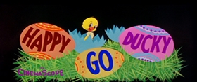 Screenshots from the 1958 MGM cartoon Happy Go Ducky