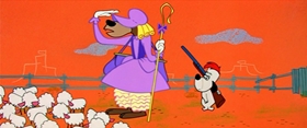 Screenshots from the 1958 MGM cartoon Sheep Wrecked