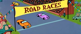 Screenshots from the 1958 MGM cartoon Mutts About Racing