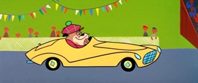 Screenshots from the 1958 MGM cartoon Mutts About Racing