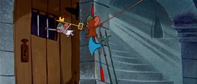 Screenshots from the 1958 MGM cartoon Robin Hoodwinked