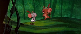 Screenshots from the 1958 MGM cartoon Robin Hoodwinked