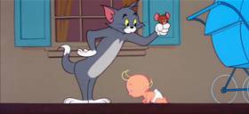 Screenshots from the 1958 MGM cartoon Tot Watchers