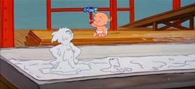 Screenshots from the 1958 MGM cartoon Tot Watchers