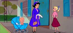 Screenshots from the 1958 MGM cartoon Tot Watchers