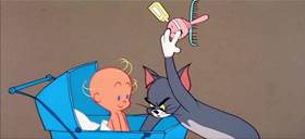 Screenshots from the 1958 MGM cartoon Tot Watchers