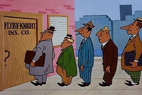 Screenshots from the 1958 Walter Lantz cartoon Misguided Missile