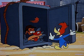 Screenshots from the 1958 Walter Lantz cartoon Misguided Missile