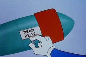 Screenshots from the 1958 Walter Lantz cartoon Misguided Missile