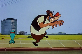 Screenshots from the 1958 Walter Lantz cartoon Misguided Missile