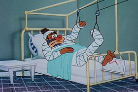 Screenshots from the 1958 Walter Lantz cartoon Misguided Missile