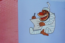 Screenshots from the 1958 Walter Lantz cartoon Misguided Missile
