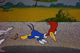 Screenshots from the 1958 Walter Lantz cartoon Misguided Missile