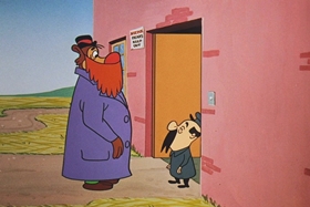 Screenshots from the 1958 Walter Lantz cartoon Salmon Yeggs