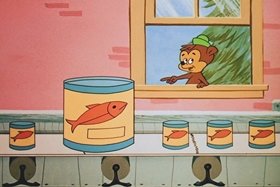 Screenshots from the 1958 Walter Lantz cartoon Salmon Yeggs
