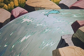 Screenshots from the 1958 Walter Lantz cartoon Salmon Yeggs