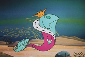 Screenshots from the 1958 Walter Lantz cartoon Salmon Yeggs