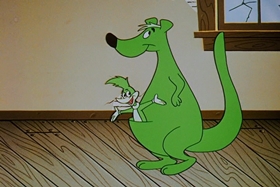 Screenshots from the 1958 Walter Lantz cartoon His Better Elf