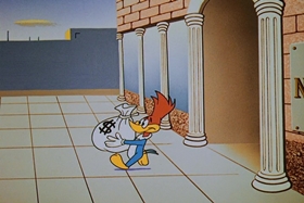 Screenshots from the 1958 Walter Lantz cartoon His Better Elf