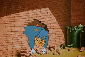 Screenshots from the 1958 Walter Lantz cartoon His Better Elf